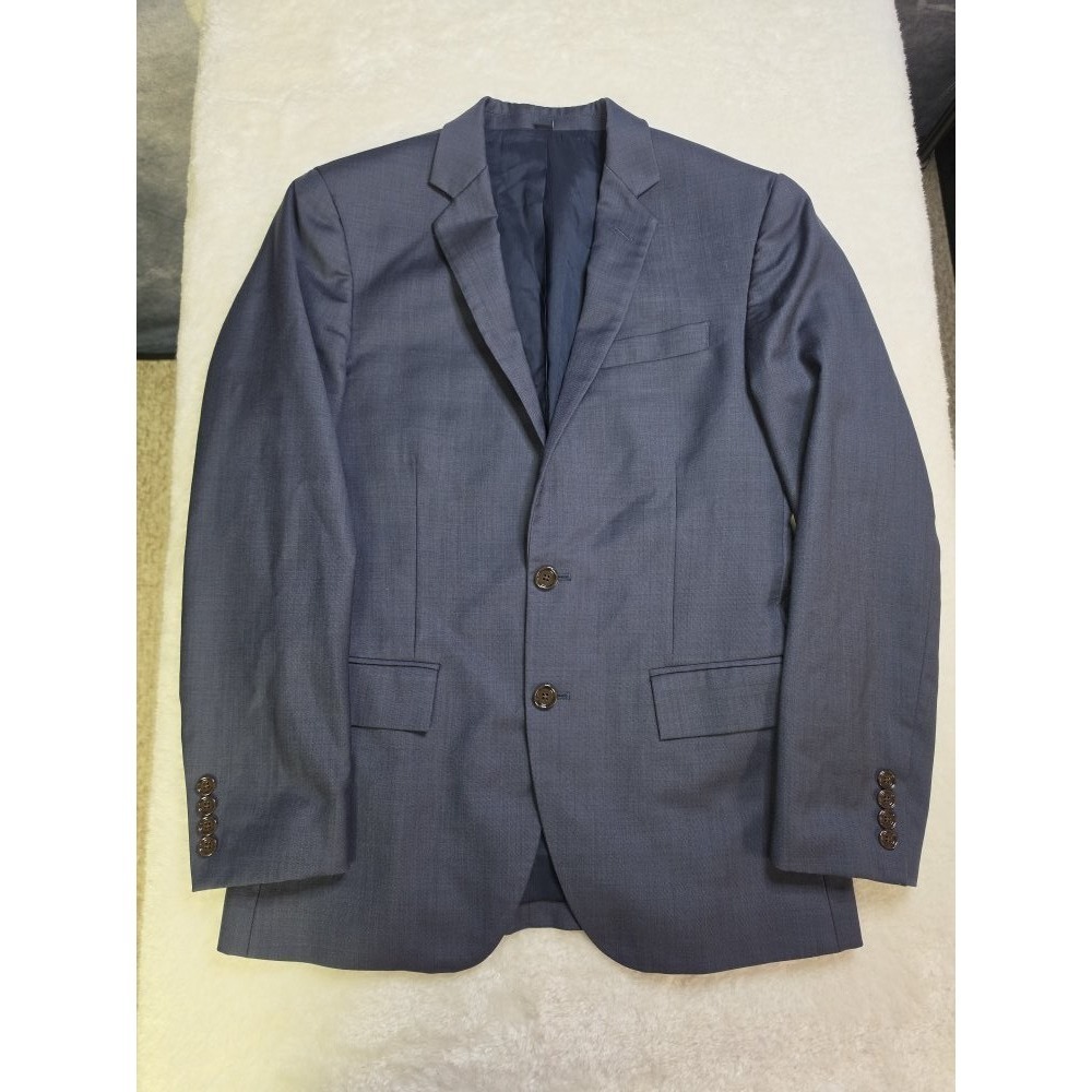 J Crew Mens 100% Wool Navy Thompson Two Button Blazer 36S